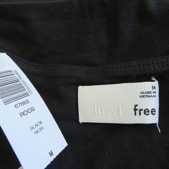 ARITZIA WILFRED Roos Bodycon Mini Dress in Black Stretch Minimalist - Size M NWT - Picture 13 of 13